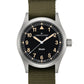 Hamilton Khaki Field Quartz H69401930 38mm Militäruhr schwarzes Zifferblatt mir arabischen Zahlen grüner Nato Armband