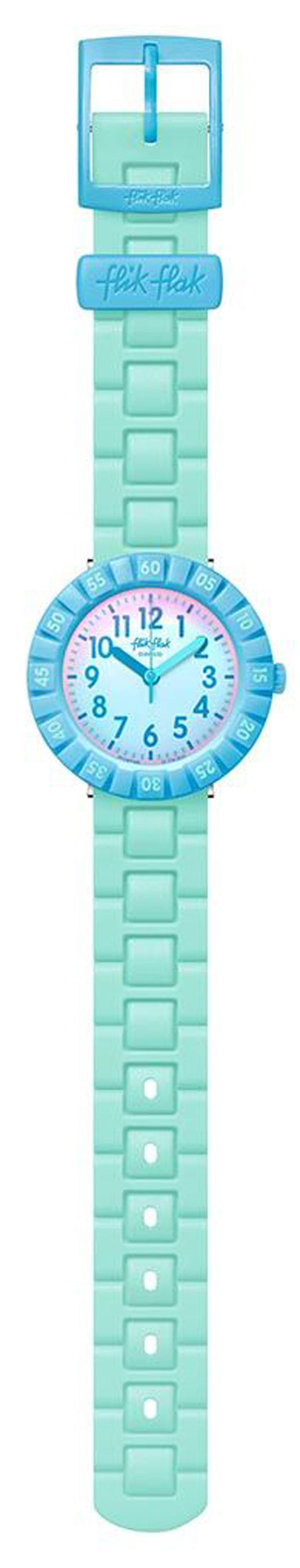 Flik Flak BLUE SPLASH FCSP126 Kinderuhr Türkis Blau Kunststoffband