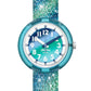 Flik Flak FROZEN RAINBOW FPNP153 Kinderuhr Türkis Glitzerband