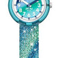 Flik Flak FROZEN RAINBOW FPNP153 Kinderuhr Türkis Glitzerband