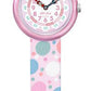 Flik Flak FLYING BUBBLES FBNP224 Kinderuhr Textilband Pink Türkis