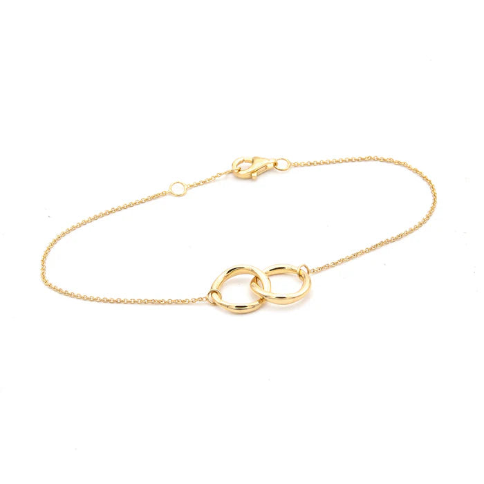 noën Closed Bracelet "mini 2" 925/- Silver gold plated