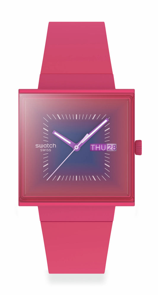 Swatch Squarely Berry SO34R700