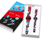 Swatch X Flik Flak TIME TOGETHER SET SZS38 Unisexuhr Schwarz Kinderuhr Schwarz Rot Snowboardmotiv Spezialbox