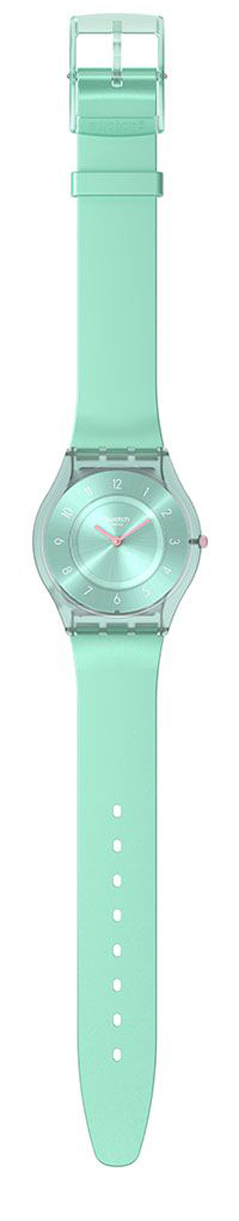 Swatch PASTELICIOUS TEAL SS08L100 Skin Damenuhr Teal Pinke Zeiger