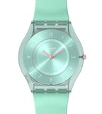 Swatch PASTELICIOUS TEAL SS08L100 Skin Damenuhr Teal Pinke Zeiger